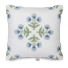 Martha Stewart Davie Square Throw Pillow In White