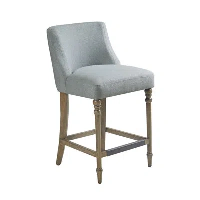 Martha Stewart Delaney 25" Upholstered Counter Stool In Blue