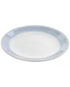 Martha Stewart 11in Stoneware Dinner Plate With Blue Rim In Blue