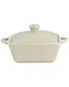 Martha Stewart Mini Stoneware Casserole With Lid In Beige