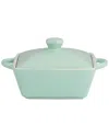 Martha Stewart Mini Stoneware Casserole With Lid In Green