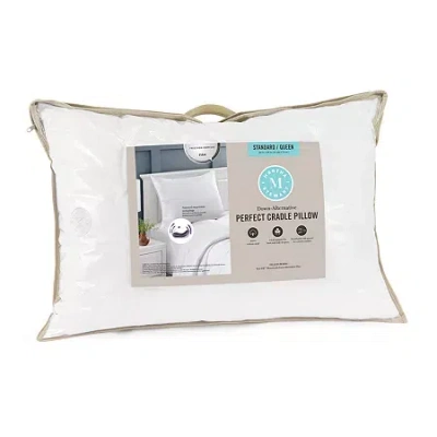 Martha Stewart Down Alternative Firm Density Bed Pillow In White