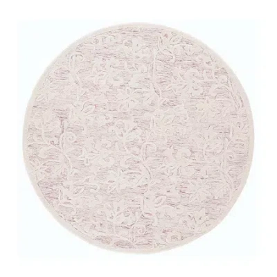Martha Stewart Edi Floral 6' X 6' Indoor Round Area Rug In Pink