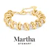 Martha Stewart Elegant Gold And Pearl Bracelet, 7 Inches For Women In Gold