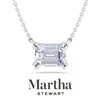 Martha Stewart Emerald Cut Lab Grown Diamond Solitaire Necklace In 14 Karat Gold, Lab Grown Diamond Necklace In Neutral