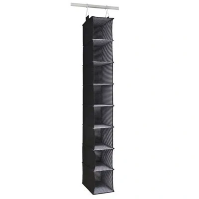 Martha Stewart Essential Home Storage 8 Shelf Hanging Closet Organizer For Storing Sweaters, Blankets, Handbags And In Black