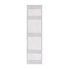 Martha Stewart Ethel Bordered Washable 26" X 96" Indoor Rectangular Runner" In Gray