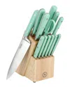 Martha Stewart Everyday 14pc Stainless Steel Cutlery & Wood Block Set
