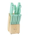 Martha Stewart Everyday 14pc Stainless Steel Cutlery & Wood Block Set