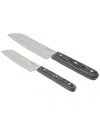 Martha Stewart Everyday 2pc Stainless Steel Santoku Knife Set