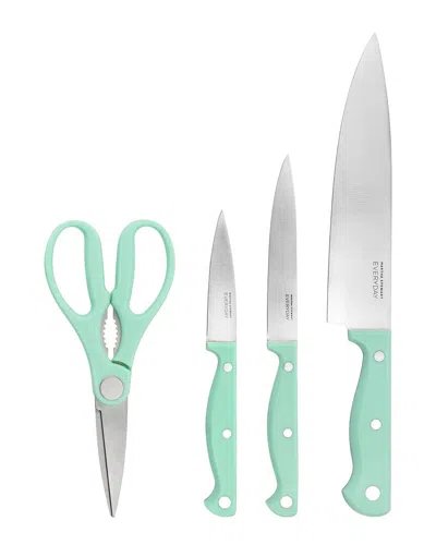 Martha Stewart Everyday 4pc Stainless Steel Cutlery Set In Green