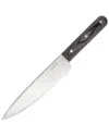 Martha Stewart Everyday 8in Stainless Steel Chef Knife With Wood Handle In Black