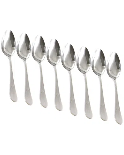 Martha Stewart 8 Piece Stainless Steel Dinner Spoon Set In Silver