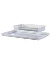 Martha Stewart Everyday Bakeaway 2pc Carbon Steel Bake Pan Set In Silver