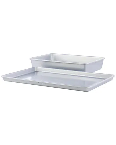 Martha Stewart Everyday Bakeaway 2pc Carbon Steel Bake Pan Set In Silver