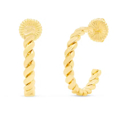Martha Stewart Everyday Cord Hoop Earrings In Gold