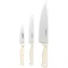 Martha Stewart Everyday Keswick 3 Piece Cutlery And Sheath Set In Linen In White