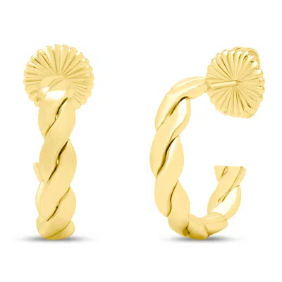 Martha Stewart Everyday Preppy Hoop Earrings In Gold