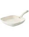 Martha Stewart Everyday Rexford 10in Ceramic Nonstick Aluminum Square Grill Pan