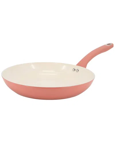 Martha Stewart Everyday Rexford 12in Ceramic Nonstick Aluminum Frying Pan In Red