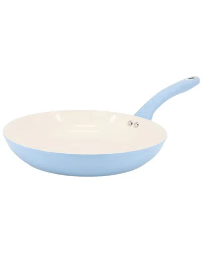 Martha Stewart Everyday Rexford 9.5in Ceramic Nonstick Aluminum Frying Pan In Blue