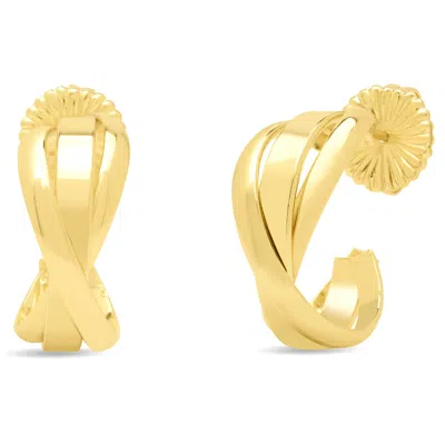 Martha Stewart Everyday Twist Hoop Earrings In Gold