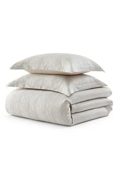 Martha Stewart Faux Bois Jacquard Duvet Cover Set In Silver