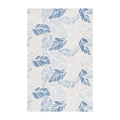 Martha Stewart Finn Floral Hand Tufted 36" X 60" Indoor Rectangular Accent Rug In Blue