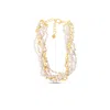 Martha Stewart Five Twisted Strand Pearl And Chain Necklace In Gold For Women In Gold