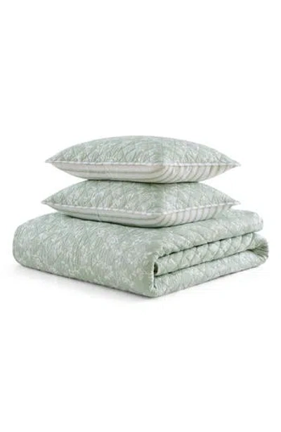 Martha Stewart French Bird Floral Reversible Quilt Set