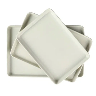 Martha Stewart Gallen 3-piece Ceramic Carbon Steel Nonstick Cookie Sheet Set In Neutral