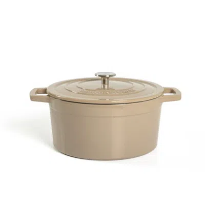 Martha Stewart Galston 6 Quart Enameled Cast Iron Dutch Oven With Lid, Bread Pot In Brown