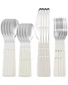 Martha Stewart Garden Cottage 16pc Stainless Steel Flatware Set In Cream