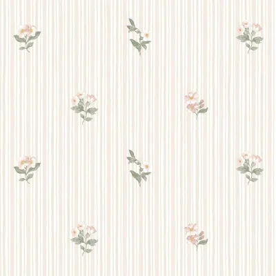 Martha Stewart Garden Stripe Linen Wallpaper In Pink
