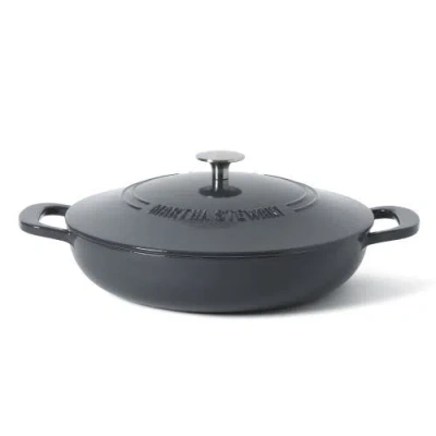 Martha Stewart Gatwick 3.5-quart Enameled Cast Iron Braiser With Lid In Gray