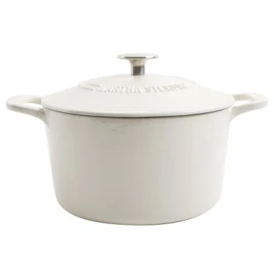 Martha Stewart Gatwick 7-quart Enameled Cast Iron Dutch Oven With Lid In White