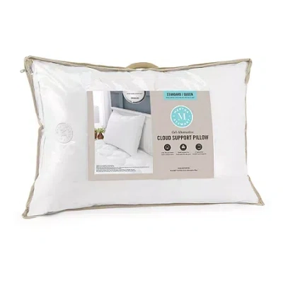 Martha Stewart Gel-alternative Medium Cloud Support Pillow In White