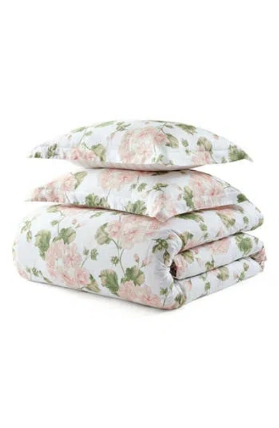 Martha Stewart Geranium Bloom Cotton Sateen Comforter Set
