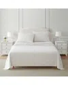Martha Stewart Polka Dot Plain Cotton Percale Sheet Set In White