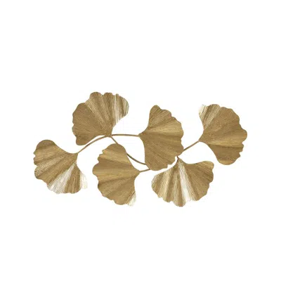 Martha Stewart Gold Foil Metal Ginkgo Leaf Wall Decor