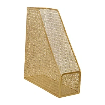 Martha Stewart Gold Mesh Single File Holder In Yellow