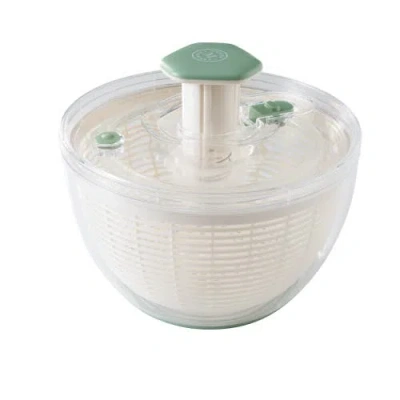Martha Stewart Gulfwind Salad Spinner With Washing Bowl And Strainer Basket In White