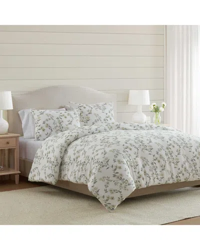 Martha Stewart Hazel Floral 100% Cotton Gauze Comforter Set In Multi