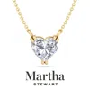 Martha Stewart Heart Shape Lab Grown Diamond Solitaire Necklace In 14 Karat Gold, Lab Grown Diamond Necklace In Gold