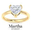 Martha Stewart Heart Shape Lab Grown Diamond Solitaire Ring, Diamond Engagement Ring In 14 Karat Gold In Gold