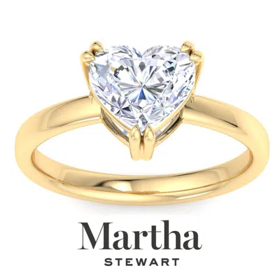 Martha Stewart Heart Shape Lab Grown Diamond Solitaire Ring, Diamond Engagement Ring In 14 Karat Gold