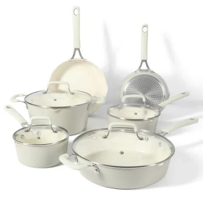 Martha Stewart Heathland 10-piece Ceramic Nonstick Aluminum Cookware Set