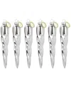 Martha Stewart Holiday 4pc Icicle Ornament Set In Silver