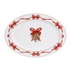 Martha Stewart Holiday Bow Wreath Oval Serving Platter In White