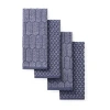 Martha Stewart Honeycomb Chambray 4-pc. Kitchen Towel Set In Blue